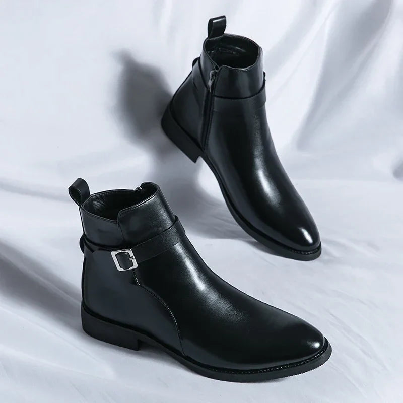 Margot | Elegant Genuine Leather Chelsea Ankle Boots