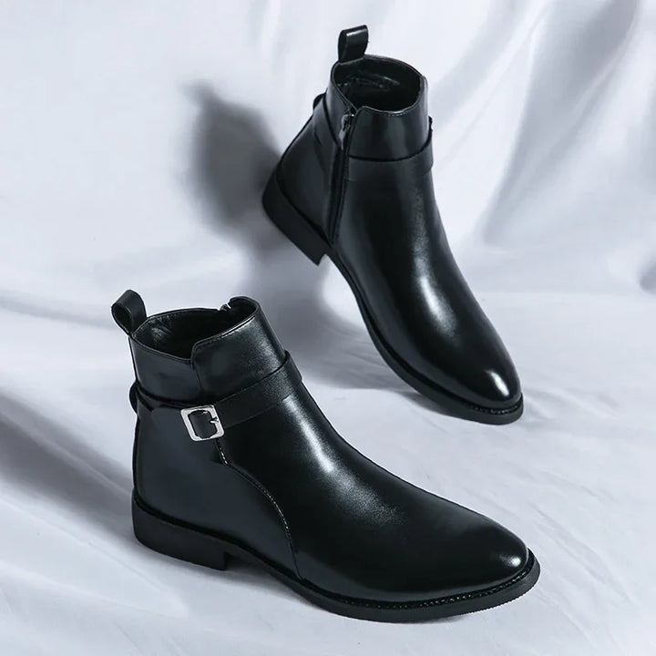 Sergio | Stylish Genuine Leather Chelsea Boots With Side Zip