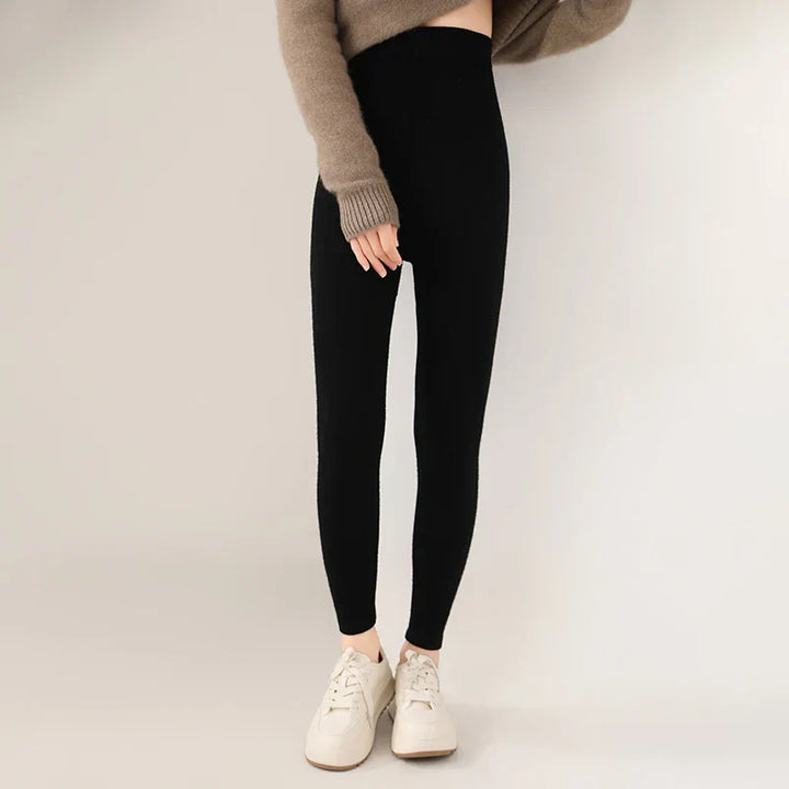 Evelyn | Elegant High Waist Knitted Wool Leggings