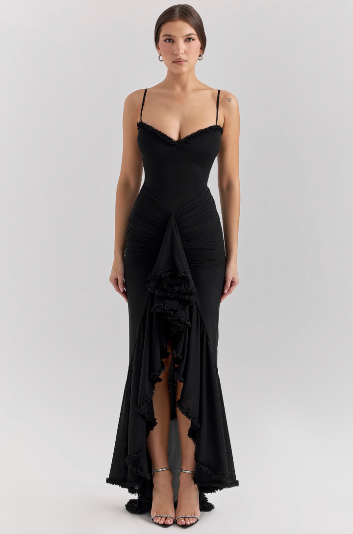 Willow | Romantic Ruffle Maxi Dress With Spaghetti Straps