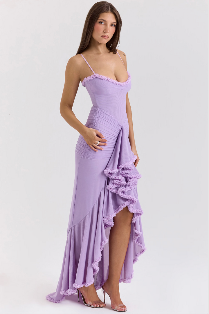 Willow | Romantic Ruffle Maxi Dress With Spaghetti Straps