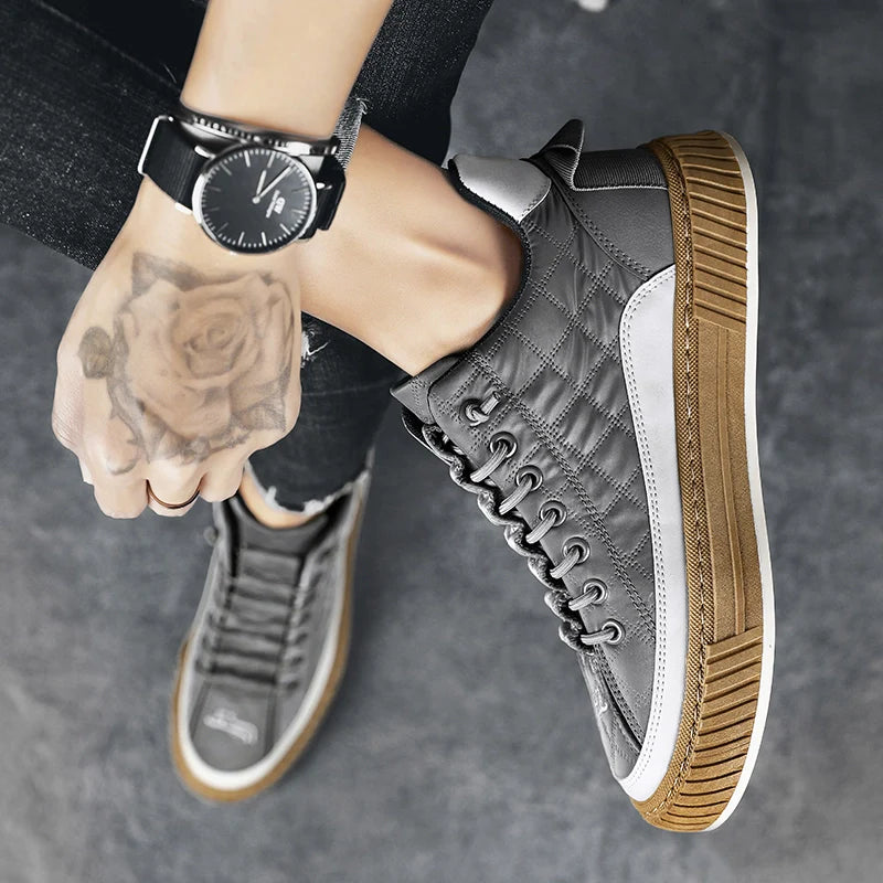 Dorian | Stylish Low-Top Canvas Sneakers With Gum Sole
