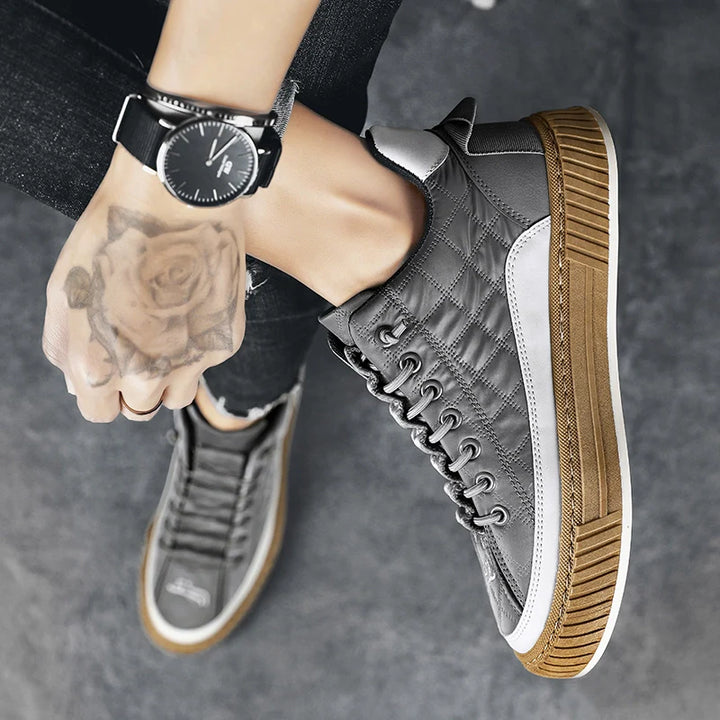Dorian | Stylish Low-Top Canvas Sneakers With Gum Sole