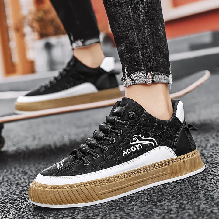 Dorian | Stylish Low-Top Canvas Sneakers With Gum Sole