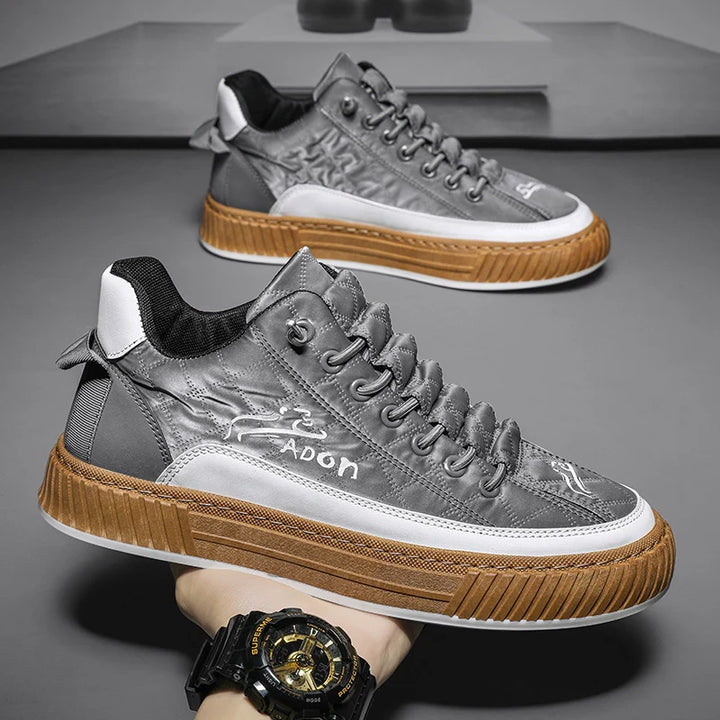 Dorian | Stylish Low-Top Canvas Sneakers With Gum Sole
