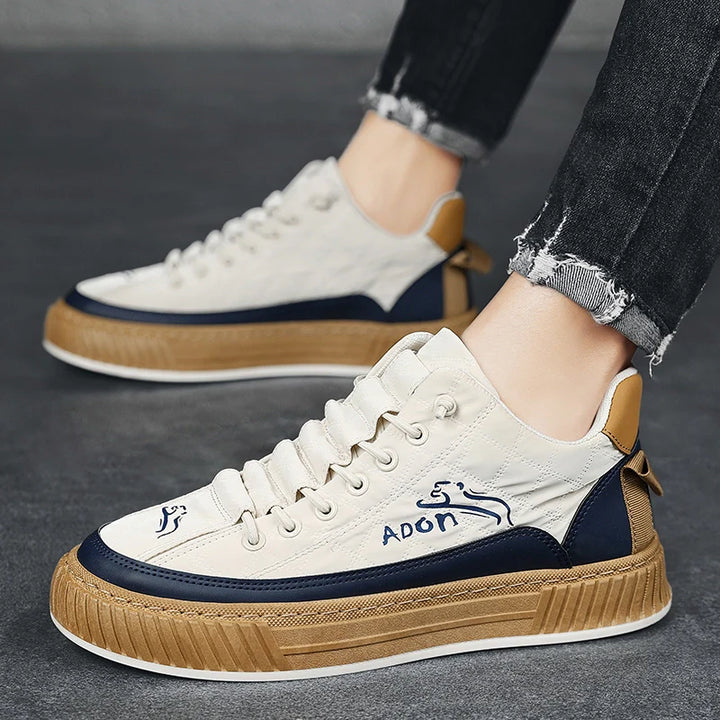Dorian | Stylish Low-Top Canvas Sneakers With Gum Sole