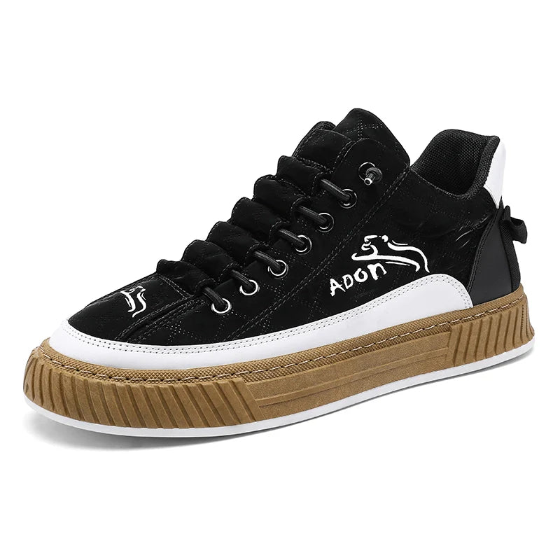 Dorian | Stylish Low-Top Canvas Sneakers With Gum Sole