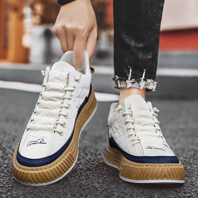 Dorian | Stylish Low-Top Canvas Sneakers With Gum Sole