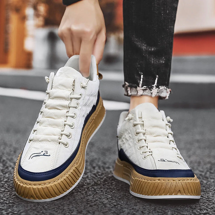 Dorian | Stylish Low-Top Canvas Sneakers With Gum Sole