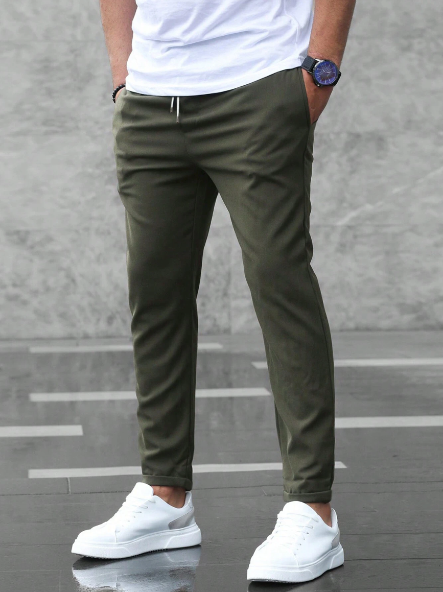 Emilio | Elegant Drawstring Stretch Pants Men - Slim Fit