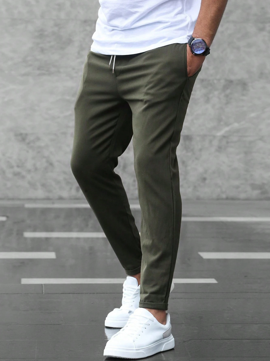 Freya | Stylish Slim Fit Stretch Chinos With Drawstring Waist