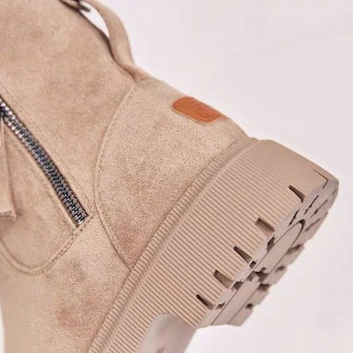 Aubree | Stylish Insulated Winter Ankle Boots With Zipper Detail