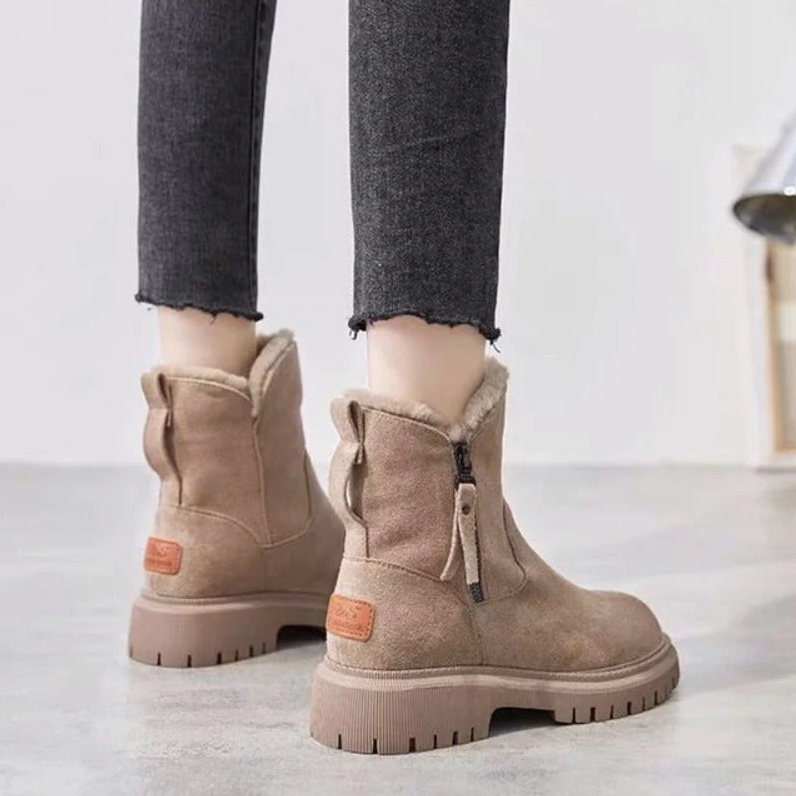 Aubree | Stylish Insulated Winter Ankle Boots With Zipper Detail