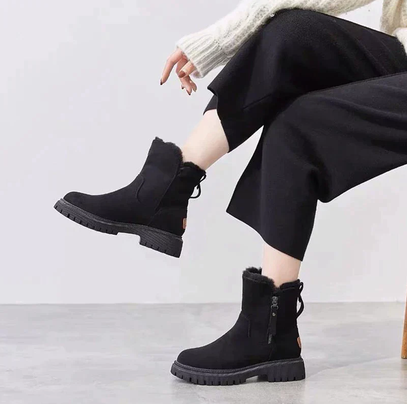 Aubree | Stylish Insulated Winter Ankle Boots With Zipper Detail