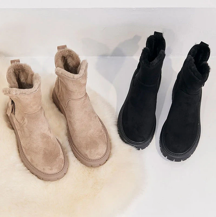 Aubree | Stylish Insulated Winter Ankle Boots With Zipper Detail