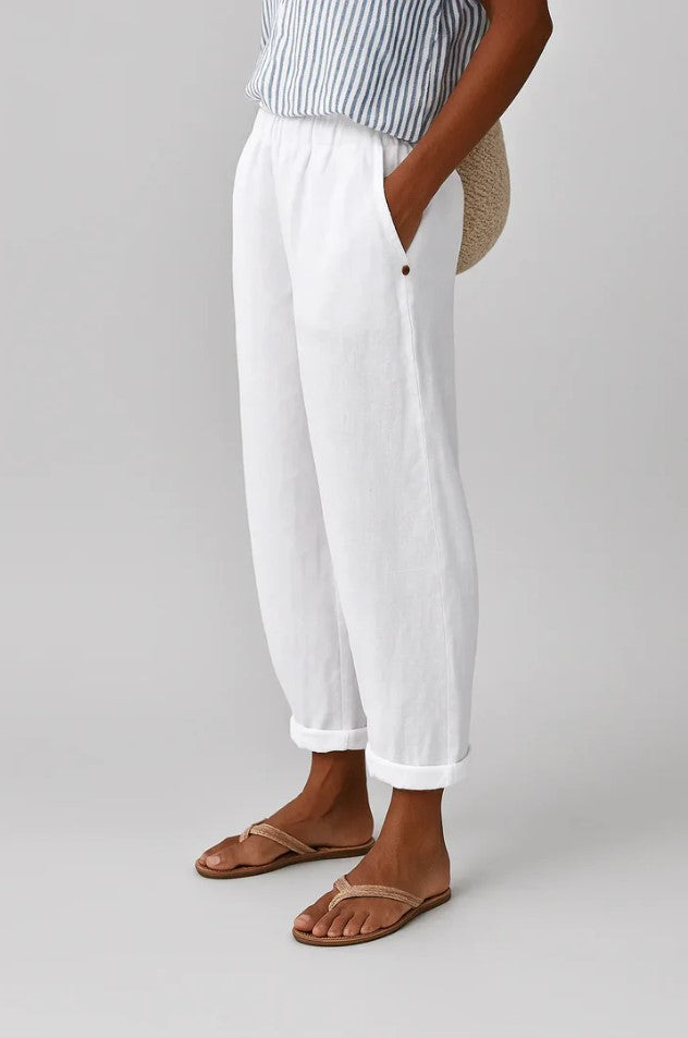 Romina | Effortless Relaxed Fit Linen-Cotton Trousers