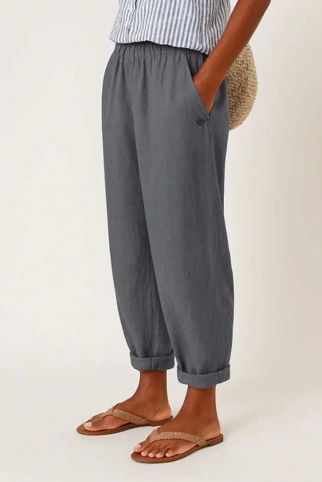 Romina | Effortless Relaxed Fit Linen-Cotton Trousers
