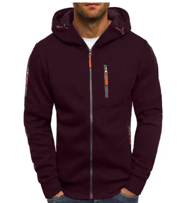 Freya | Sleek Black Zip-Up Fleece Hoodie With Chest Pocket