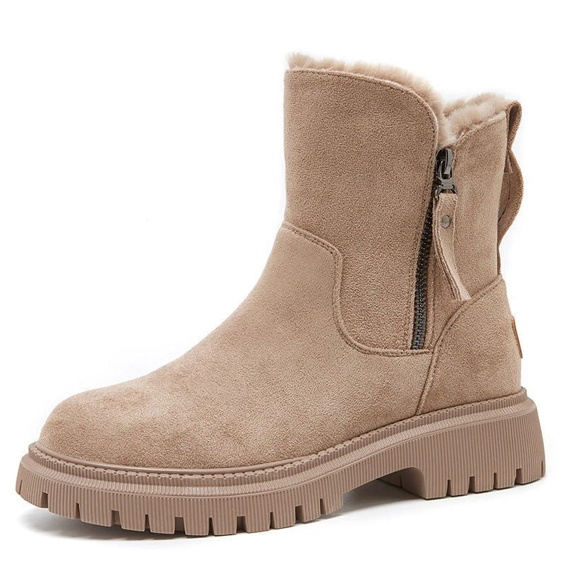 Aubree | Stylish Insulated Winter Ankle Boots With Zipper Detail