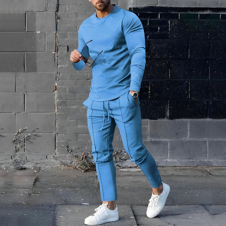 Xavier | Stylish Black Two Piece Tracksuit Set For Men