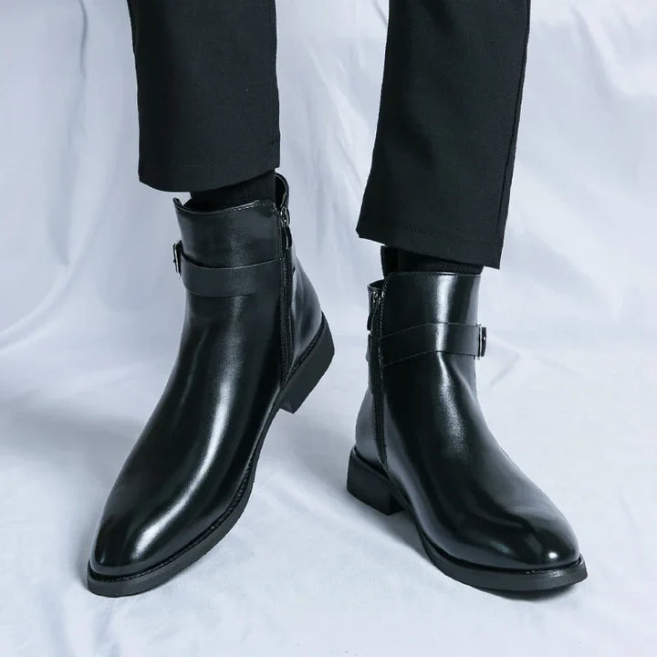 Margot | Elegant Genuine Leather Chelsea Ankle Boots