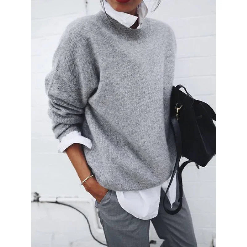 Margot | Elegant Crew Neck Oversized Pullover