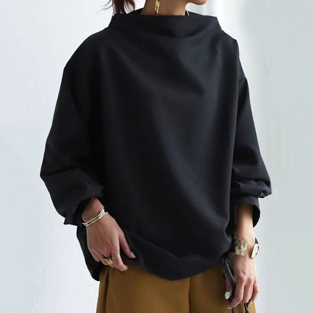 Riley | Elegant High-Neck Oversized Knit Sweater