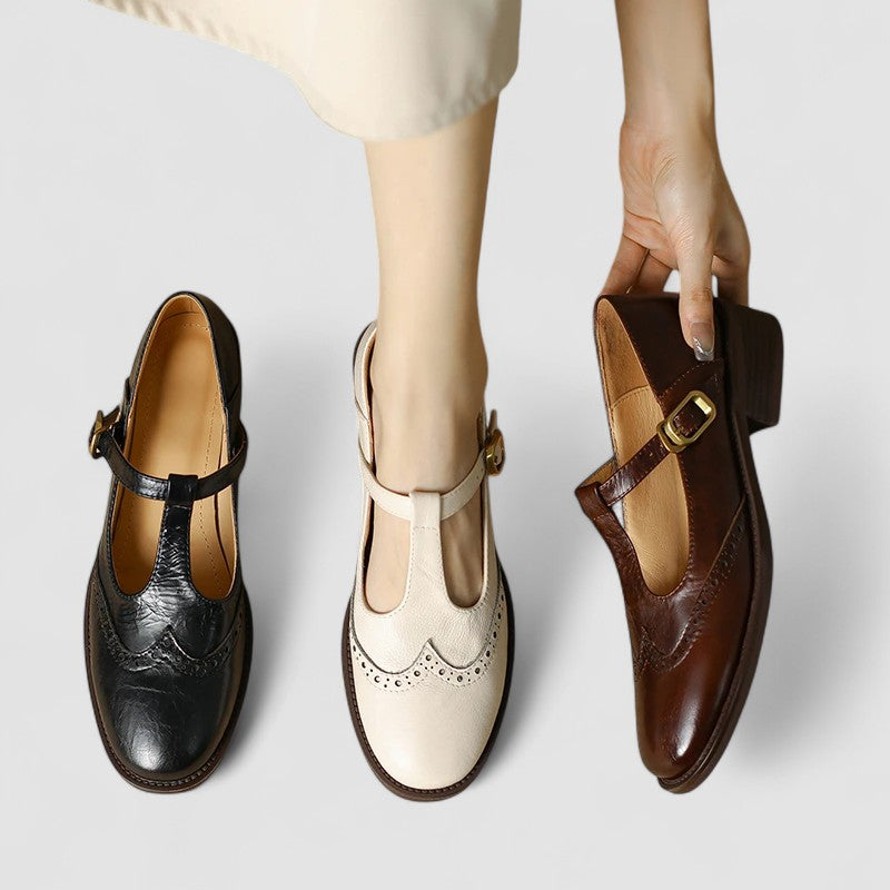 Cordelia | Elegant T-Strap Mary Jane Shoes With Block Heel