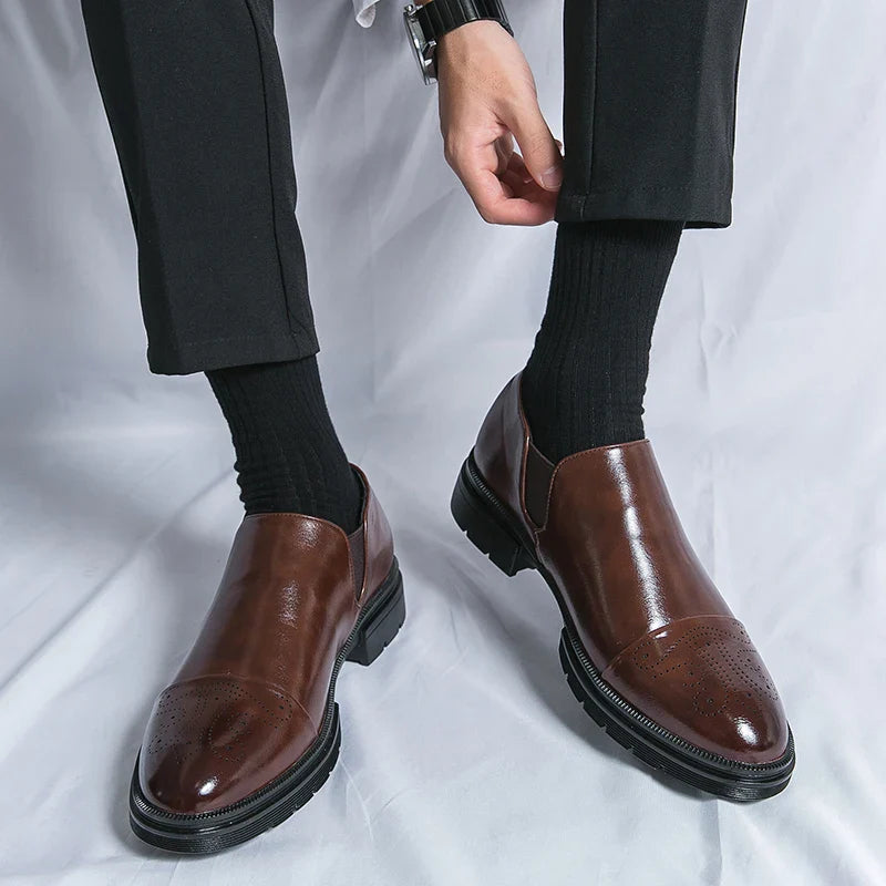 Cordelia | Elegant Black Leather Chelsea Boots For Men