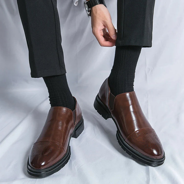 Cordelia | Elegant Black Leather Chelsea Boots For Men