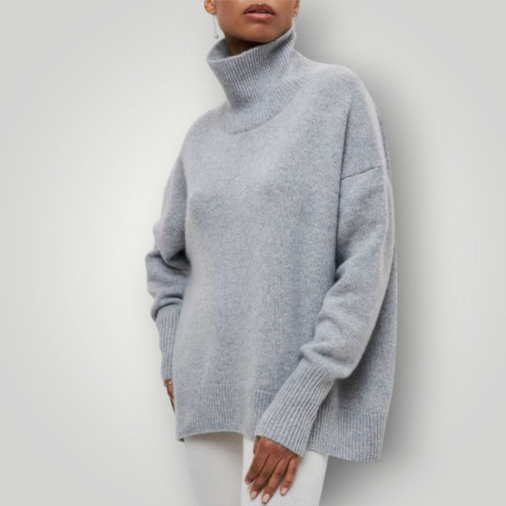 Mia | Elegant Oversized Turtleneck Pullover Sweater