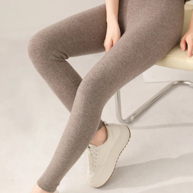Evelyn | Elegant High Waist Knitted Wool Leggings