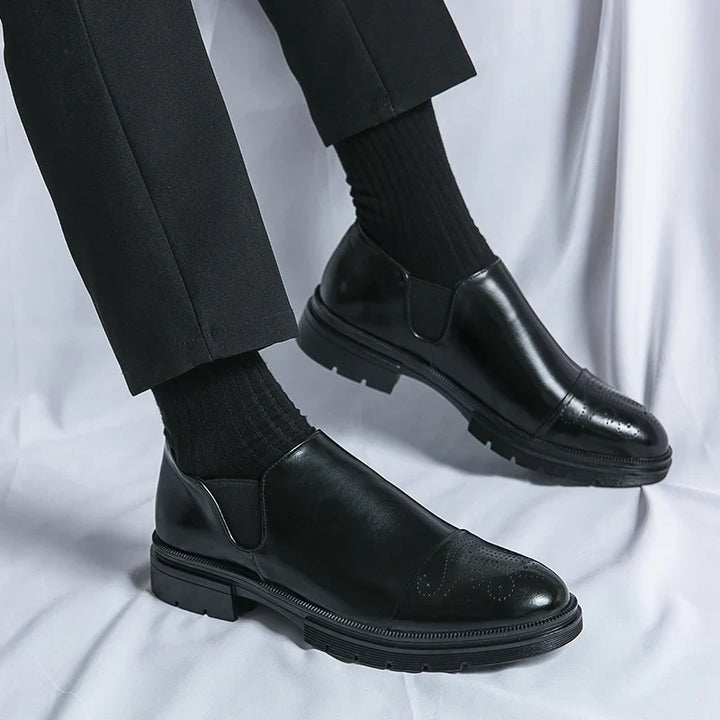 Cordelia | Elegant Black Leather Chelsea Boots For Men