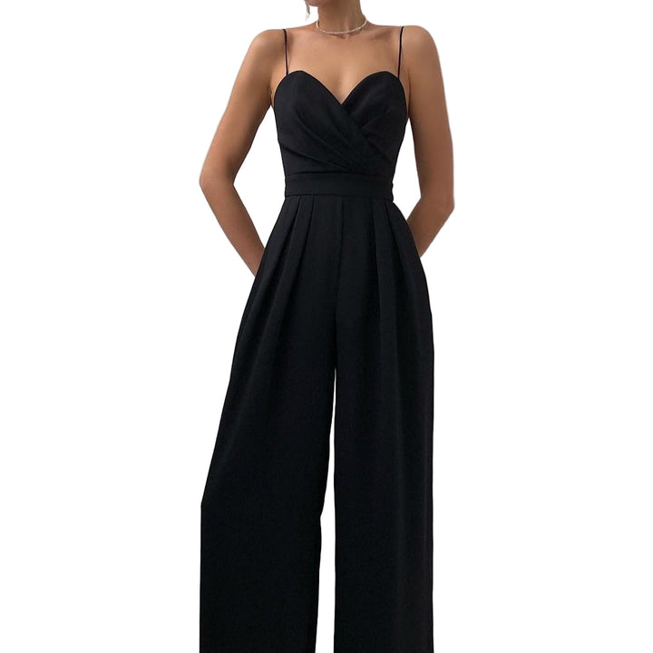 Tessa | Elegant Sweetheart Wide Leg Jumpsuit For Women