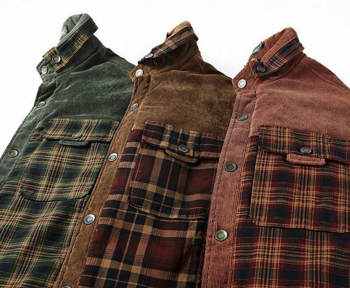 Lilly | Stylish Sherpa-Lined Plaid Flannel Shirt Jacket For Men