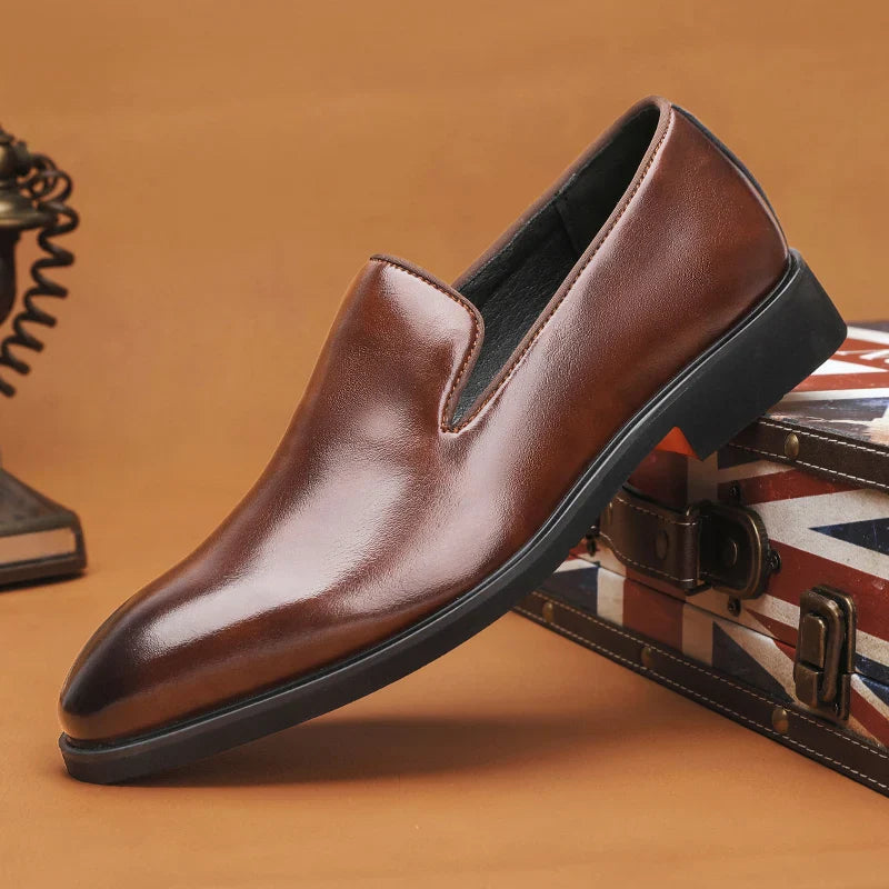 Zoe | Sleek Genuine Leather Slip-On Loafers For Men