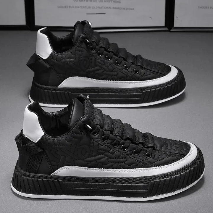 Felix | Stylish Quilted Platform Sneakers With Gum Sole