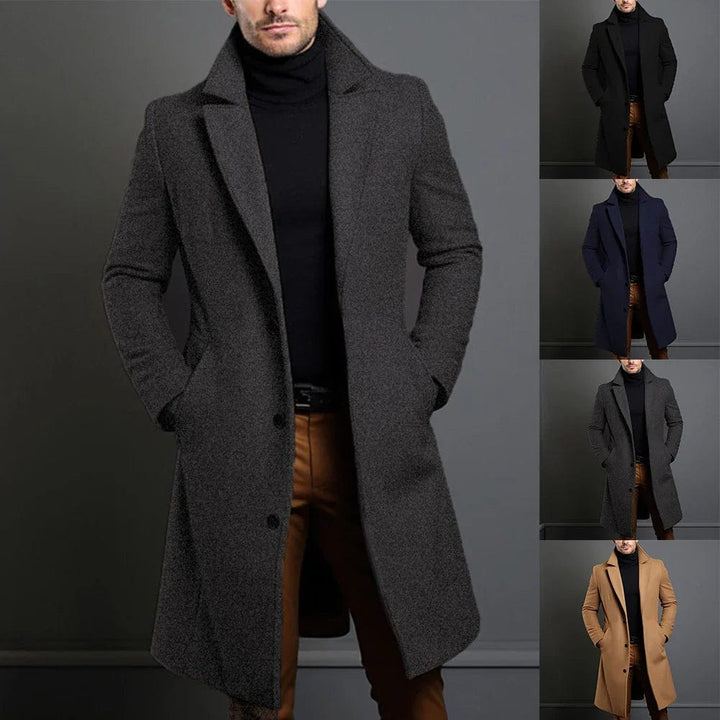 Sienna | Elegant Long Wool Overcoat With Tailored Lapels