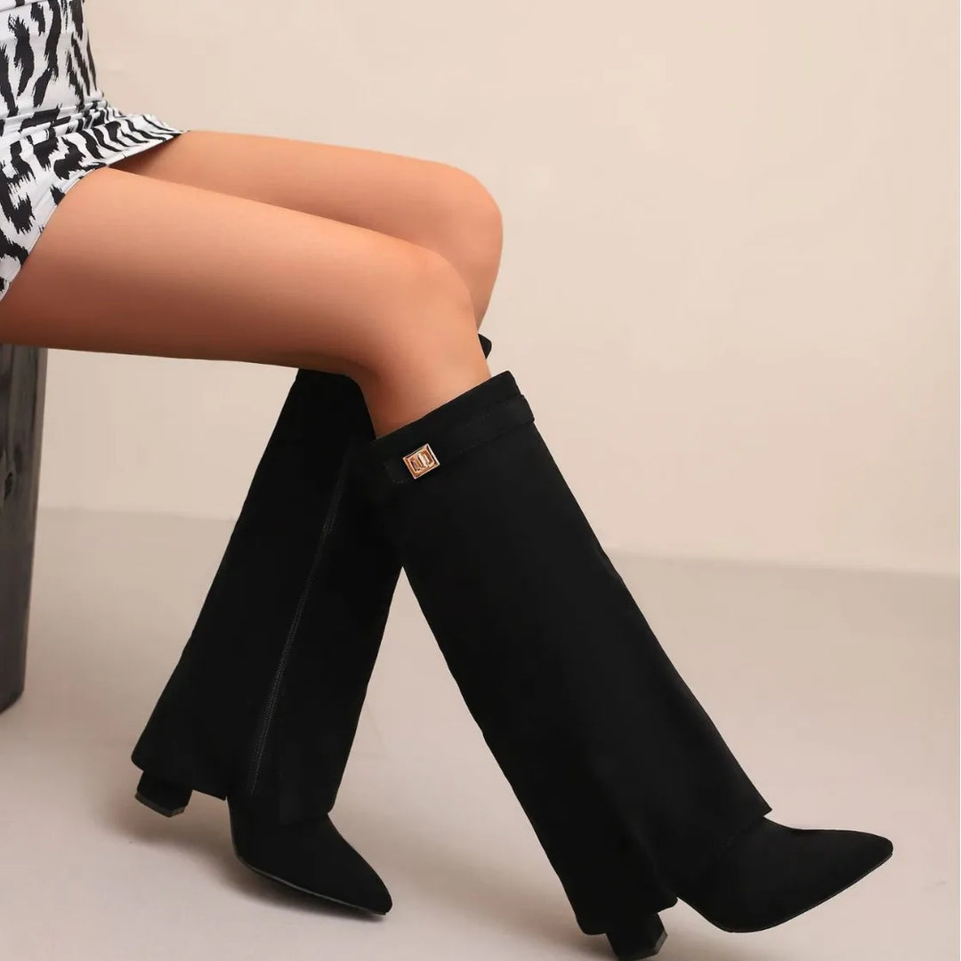 Ella | Thigh-High Buckle Boots