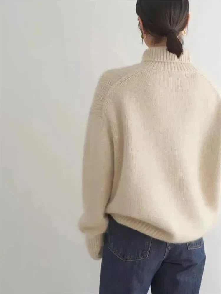 Rosie | Elegant Oversized Turtleneck Knit Sweater