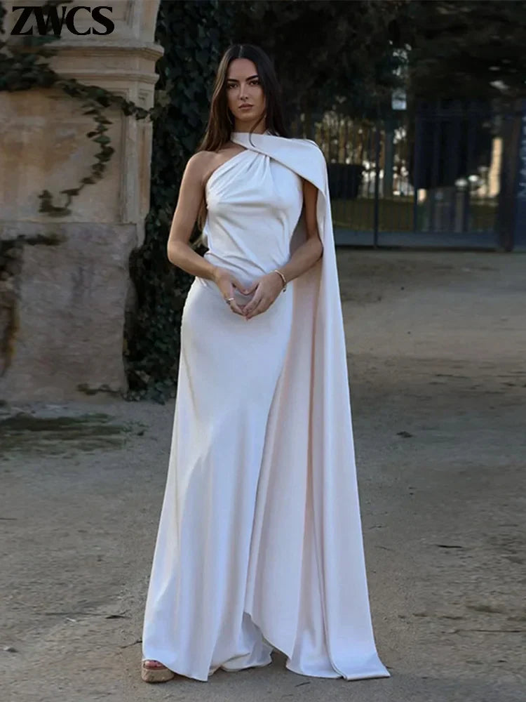 Sybil | Elegant One-Shoulder Mermaid Maxi Gown