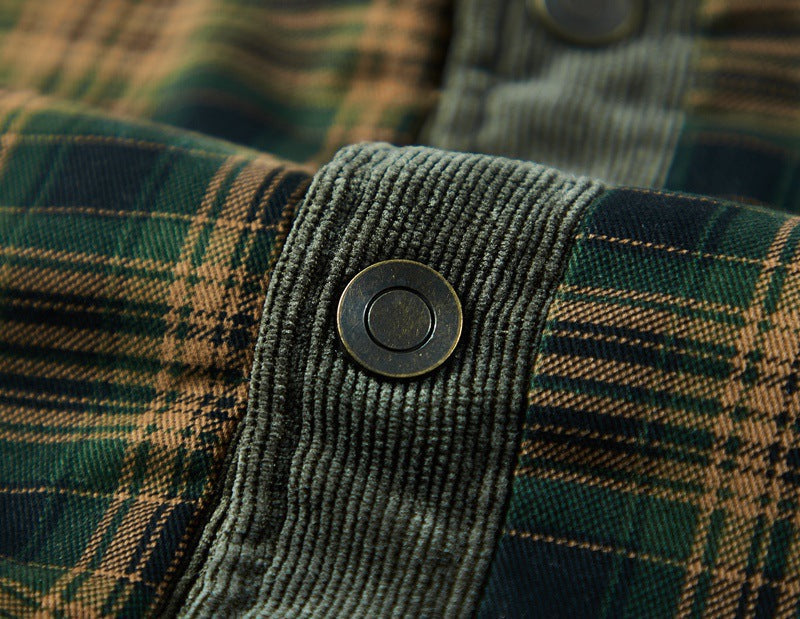 Lilly | Stylish Sherpa-Lined Plaid Flannel Shirt Jacket For Men
