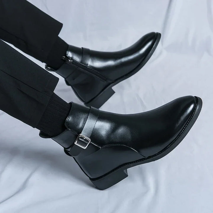 Margot | Elegant Genuine Leather Chelsea Ankle Boots