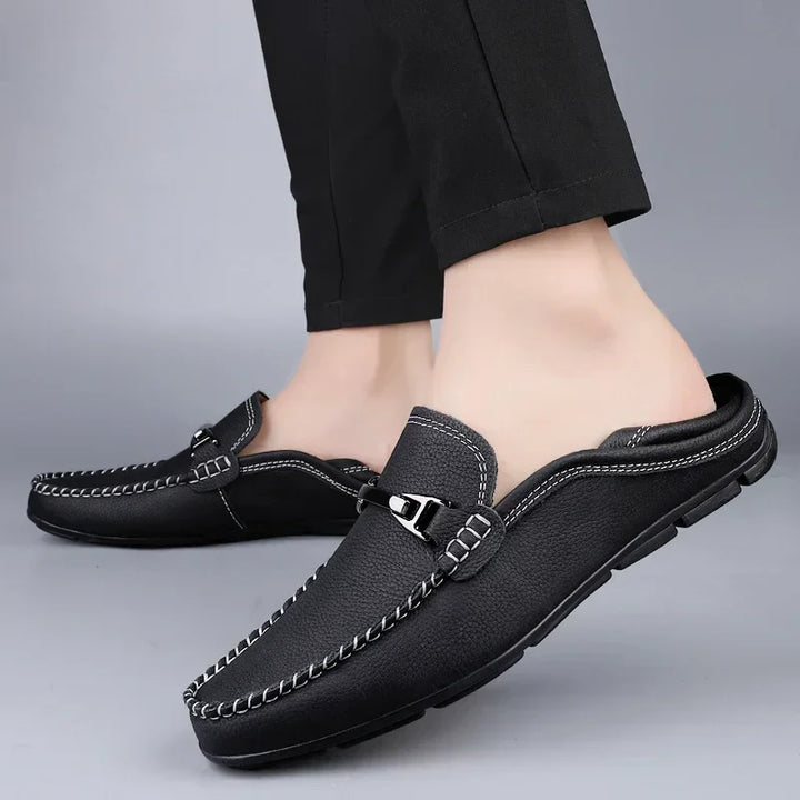 Elena | Sleek Men's Leather Bit Loafers With Hand-Stitched Detail