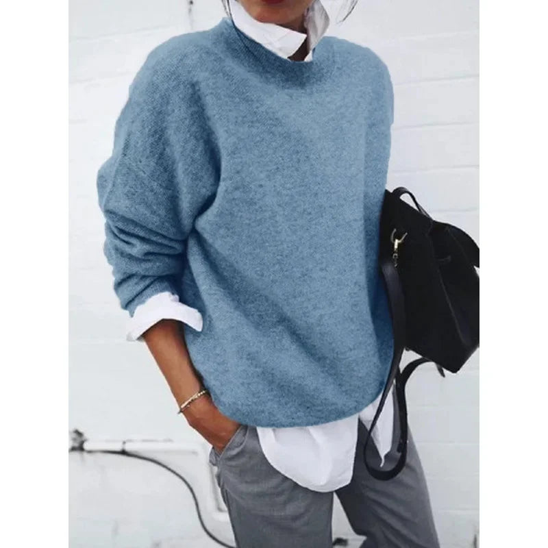 Margot | Elegant Crew Neck Oversized Pullover