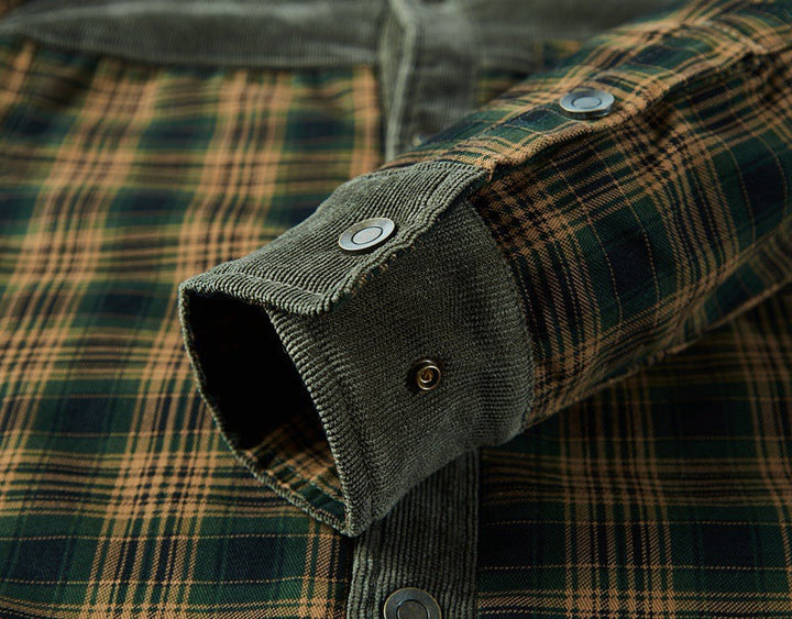 Lilly | Stylish Sherpa-Lined Plaid Flannel Shirt Jacket For Men