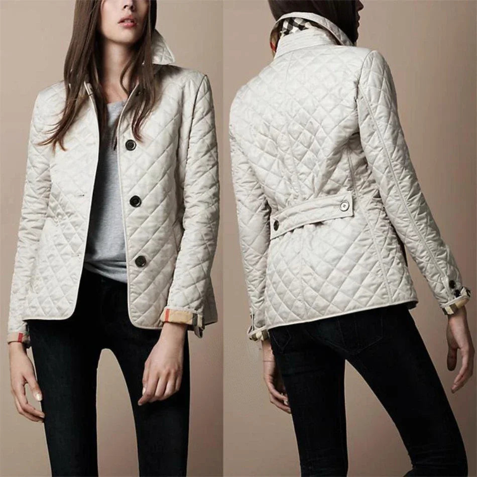 Eloise | Elegant Quilted Button-Up Jacket For Women