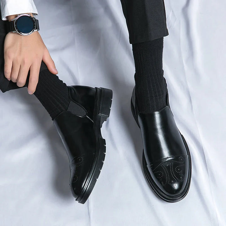 Cordelia | Elegant Black Leather Chelsea Boots For Men