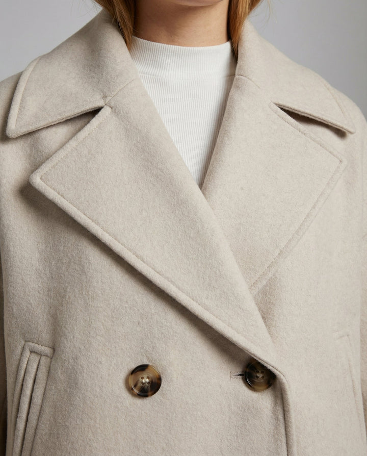 Raven | Chic Double Breasted Cropped Jacket With Lapels