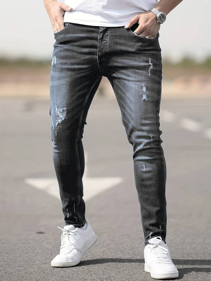 Chloe | Stylish Ripped Skinny Stretch Jeans For Men